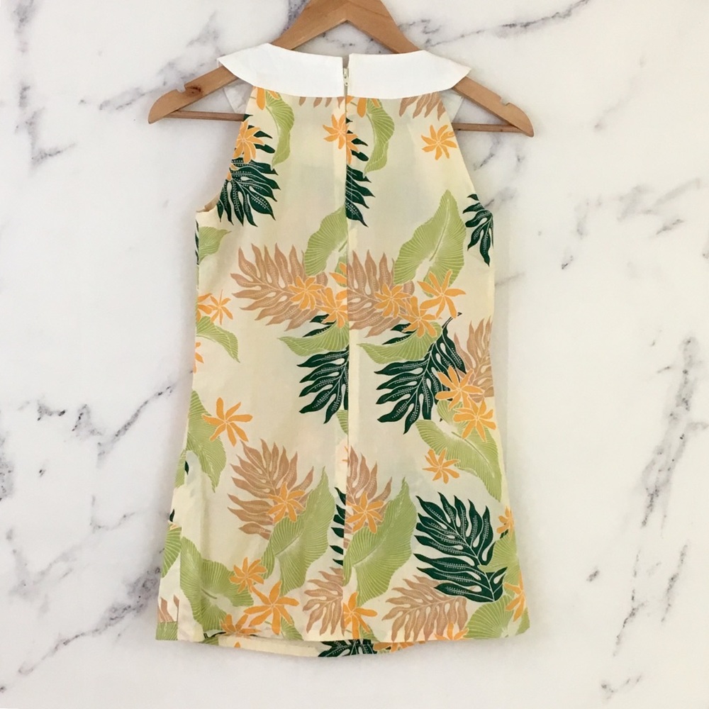 {60s Hawaiian} Tunic Mini Dress + Coconut Buttons - Picture 2 of 4